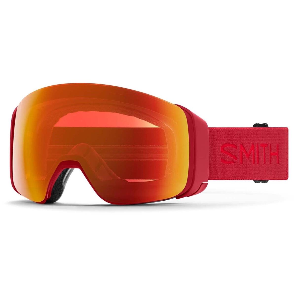 Smith 4D Mag Snow Goggles Crimson Frame Chromapop Everyday Red Lens +bonus - Frame: Red