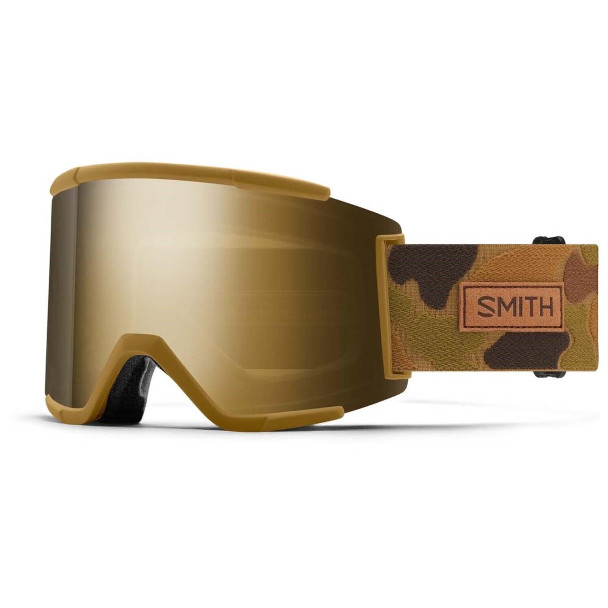 Smith Squad XL Snow Goggles Coyote Pow Hunter CP Sun Black Gold Lens + Bonus