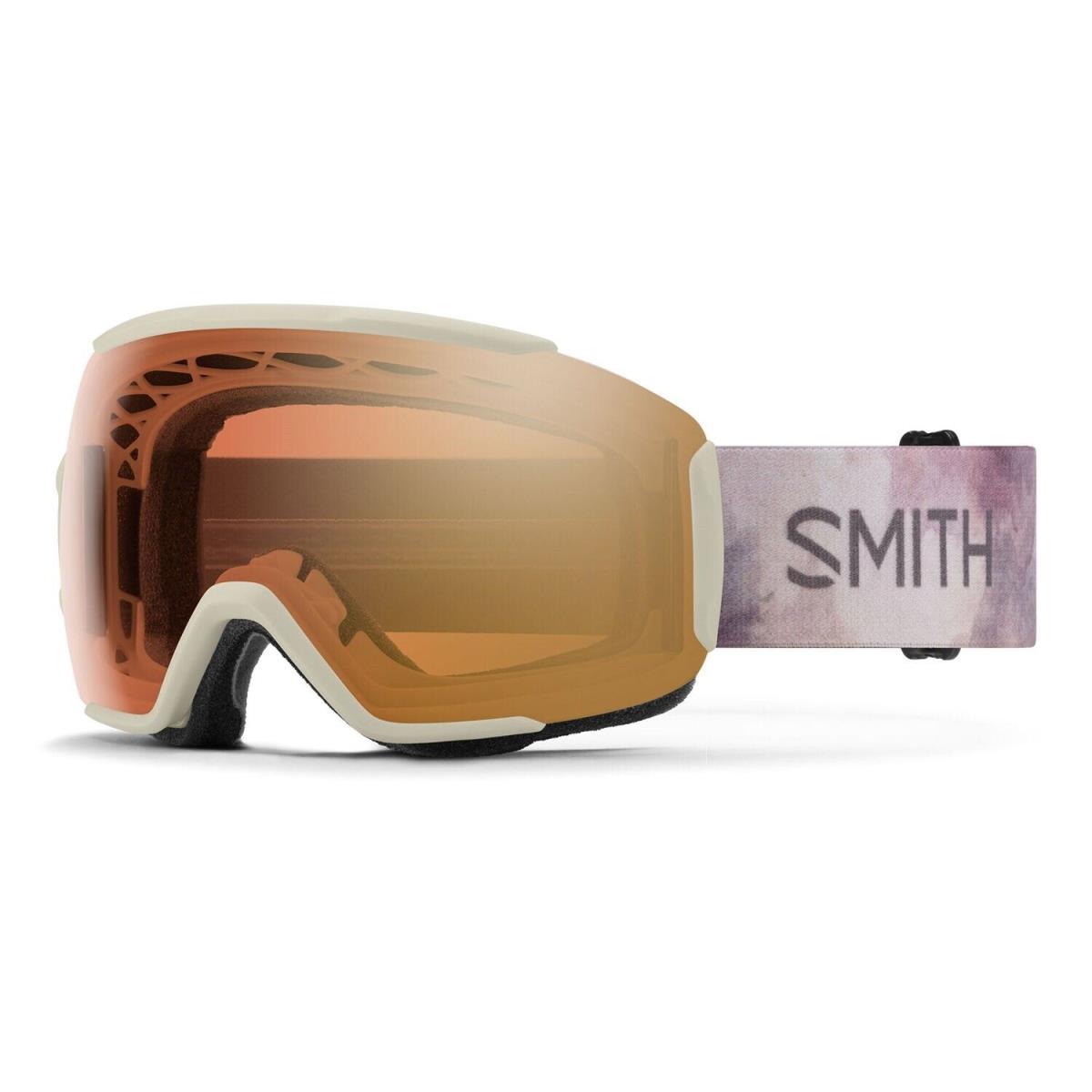 Smith Sequence Otg Snow Goggles Chalk Bleach CP Pro Photochromic Gold Mirror