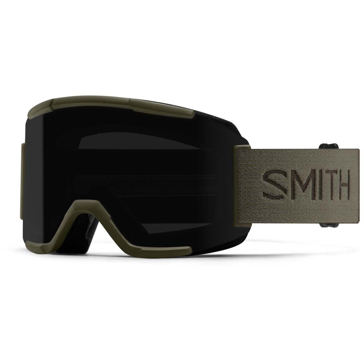 Smith Squad Snow Goggles Forest Frame Chromapop Sun Black Lens + Bonus