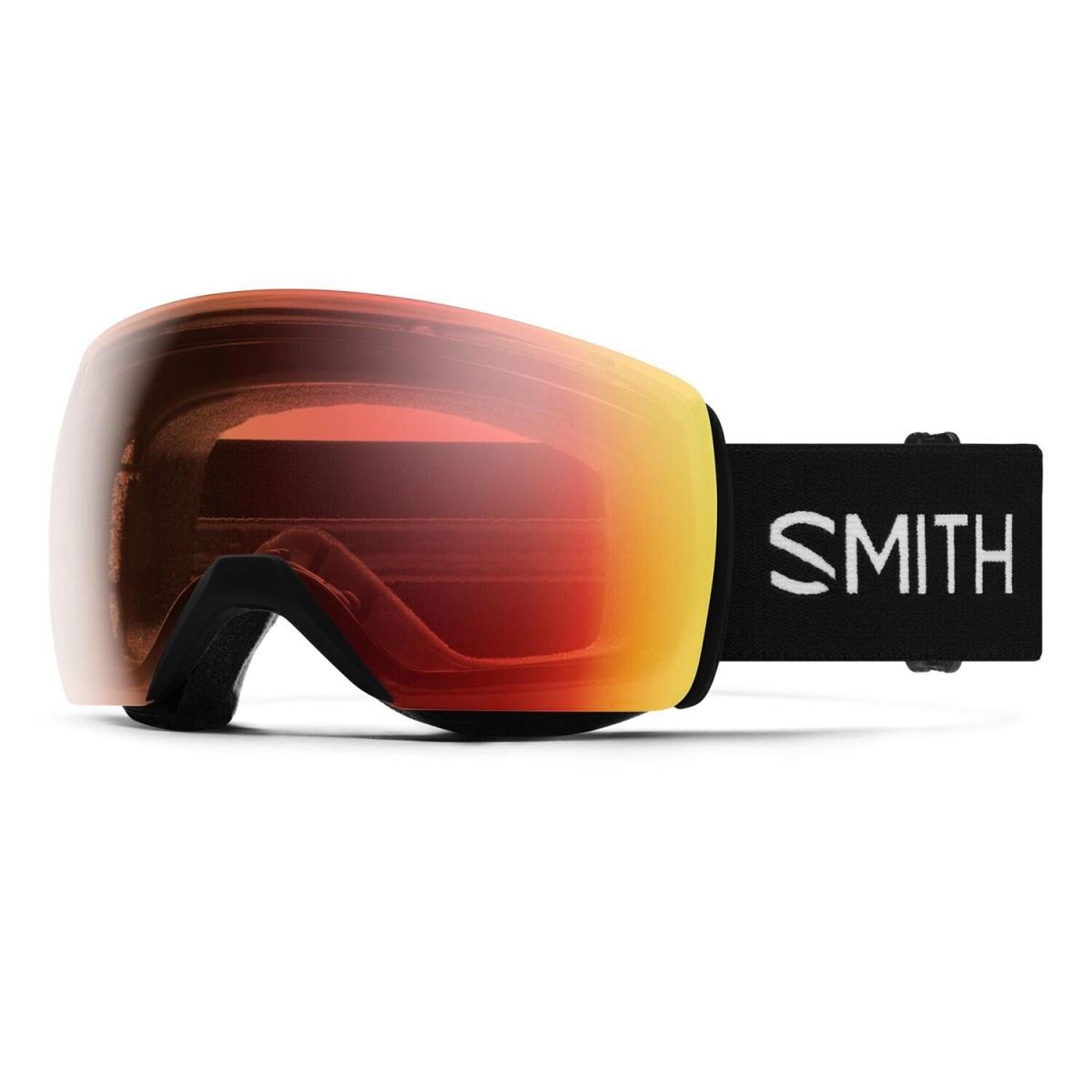 Smith Skyline XL Ski / Snow Goggles Black Chromapop Photochromic Red Mirror