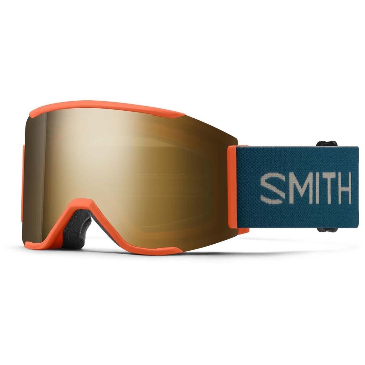 Smith Squad Mag Ski / Snow Goggles Rust Frame Chromapop Sun Black Gold + Bonus - Frame: Orange