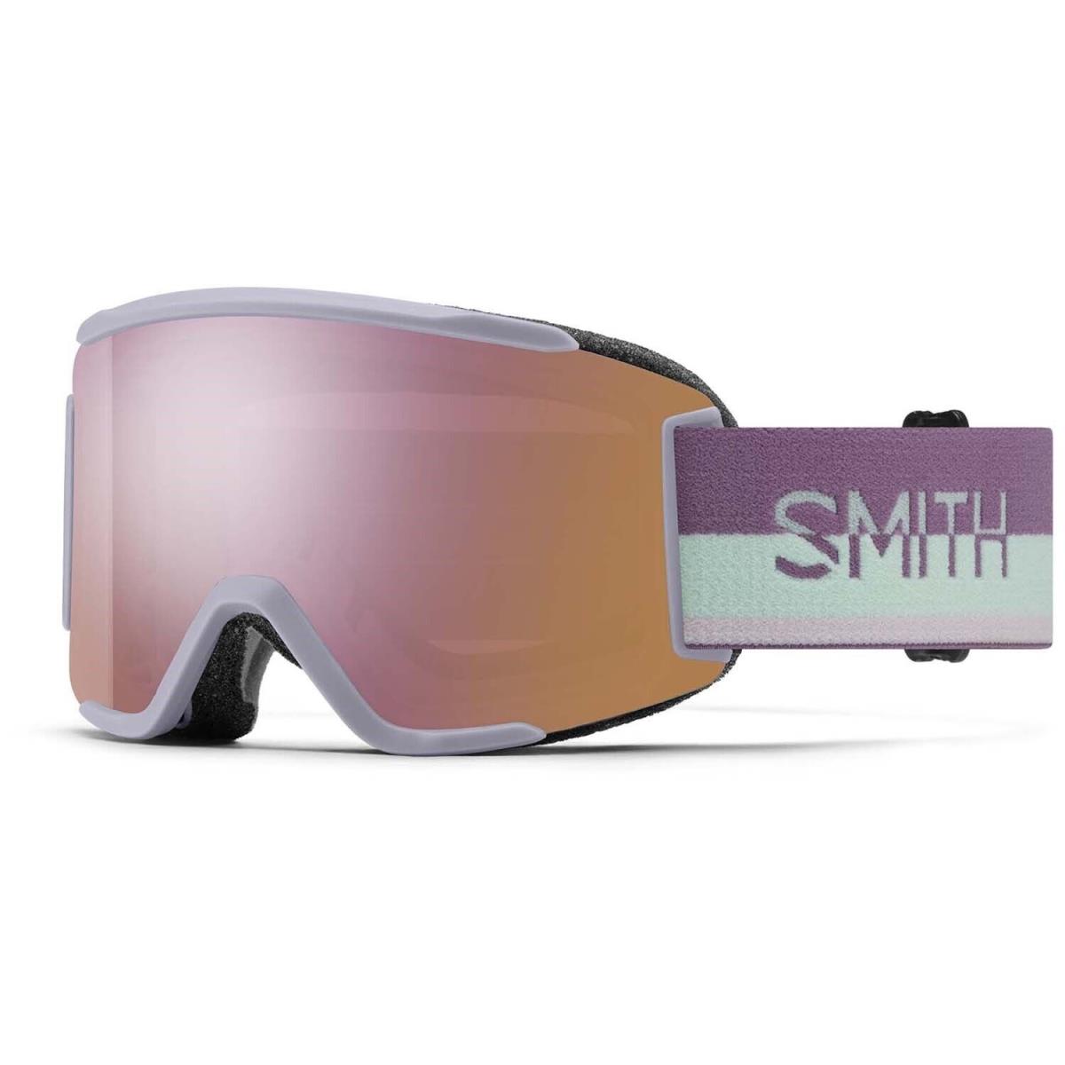 Smith Squad S Snow Goggles Lunar Fog Split Everyday Rose Gold Mirror Lens +bonus