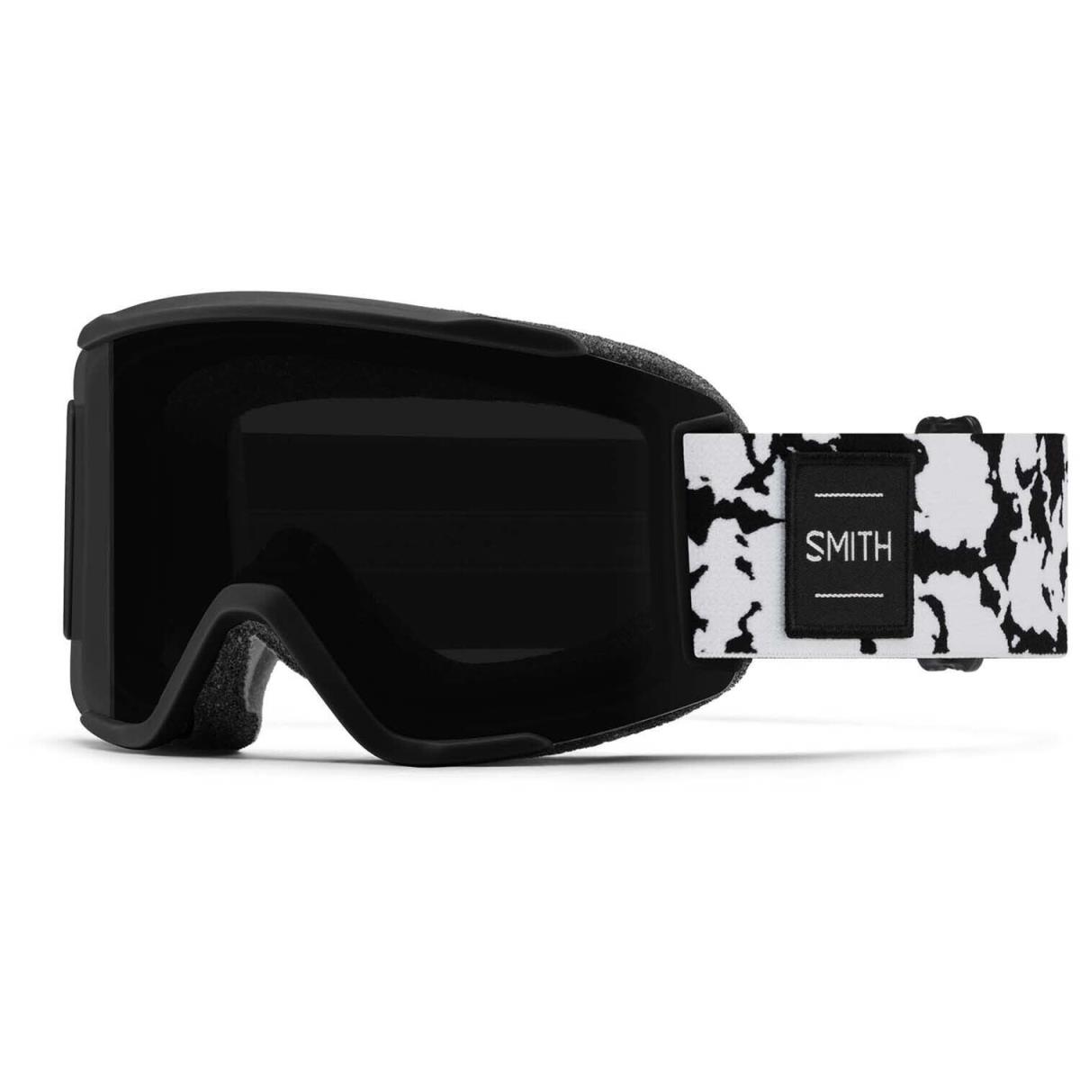 Smith Squad S Snow Goggles Black Marble Frame Chromapop Sun Black Lens + Bonus