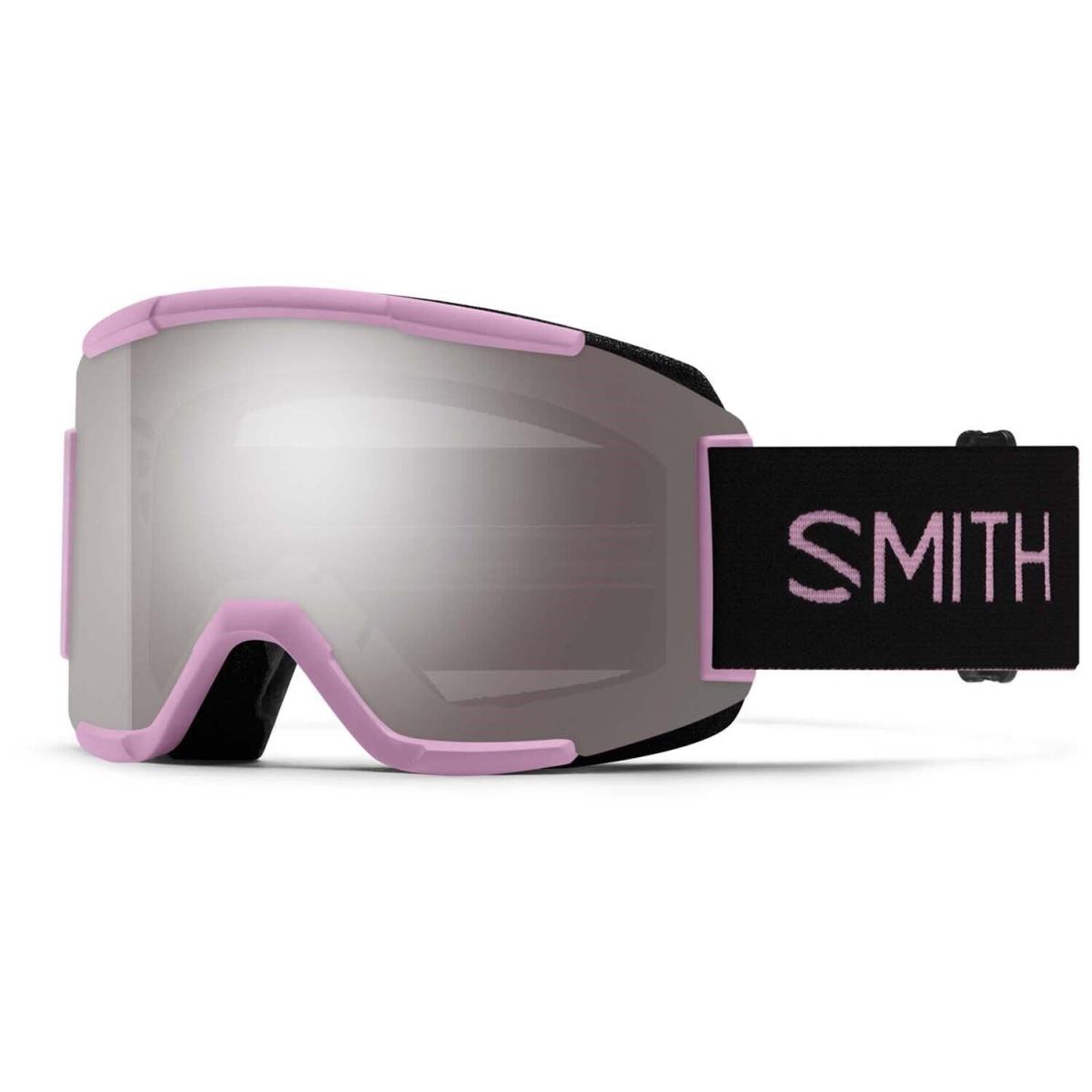 Smith Squad Snow Goggles Proper Pink Chromapop Sun Platinum Lens + Bonus