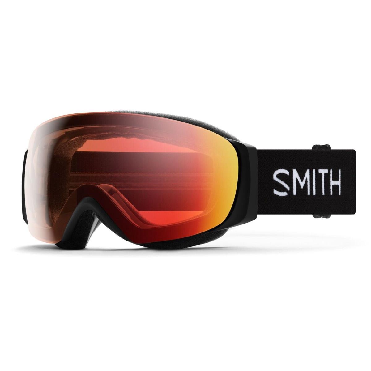 Smith I/o Mag S Snow Goggles Black CP Photochromic Pro Red Mirror Lens + Bonus