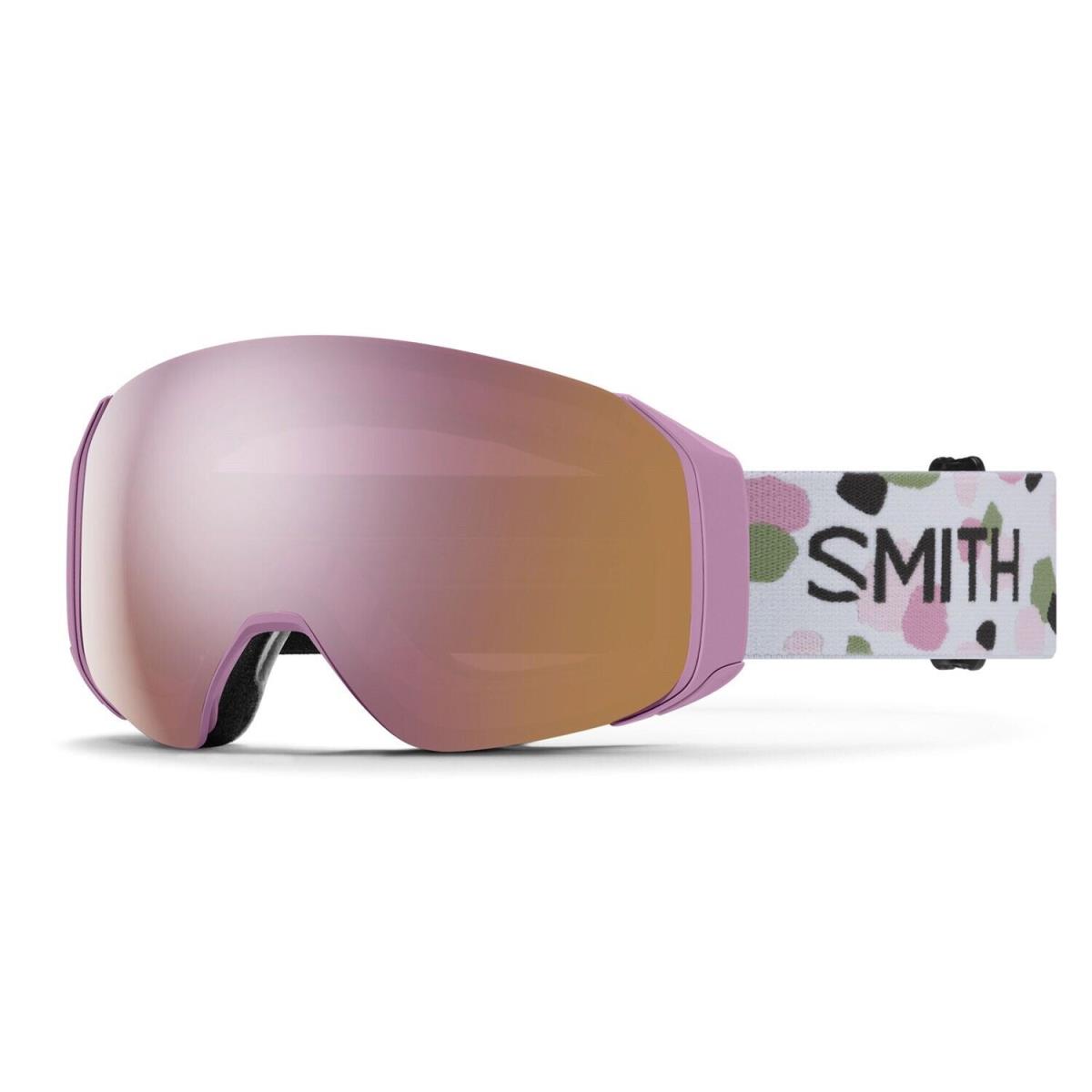 Smith 4D Mag S Snow Goggles Proper Pink Paint Brush CP Everyday Rose Gold Mirror