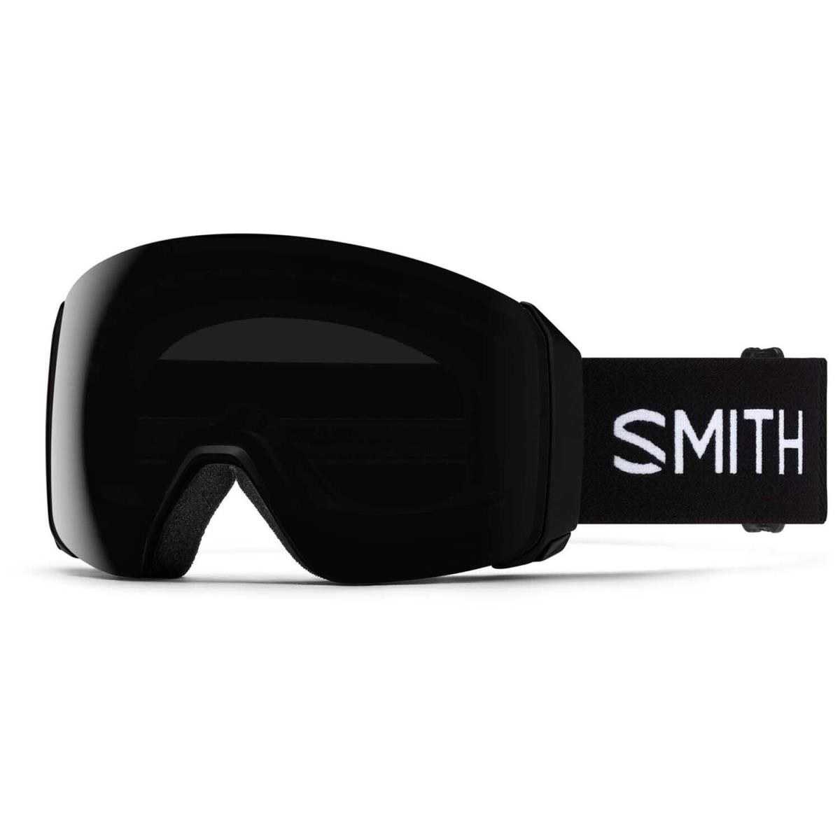 Smith 4D Mag XL Snow Goggles Black Frame Chromapop Sun Black Lens + Bonus