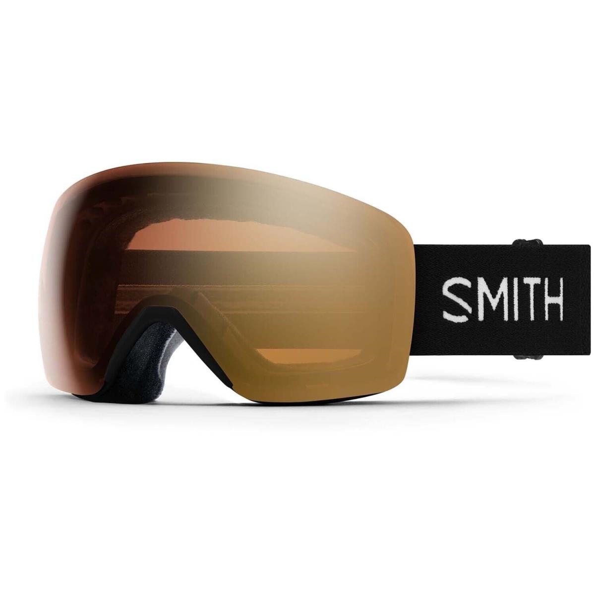 Smith Skyline Ski / Snow Goggles Black Chromapop Photochromic Gold Mirror Lens