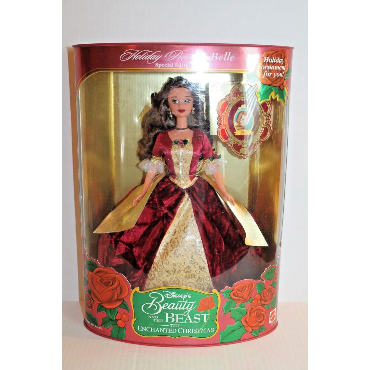 Holiday Princess Belle Barbie Doll Beauty The Beast Disney Enchanted Christmas