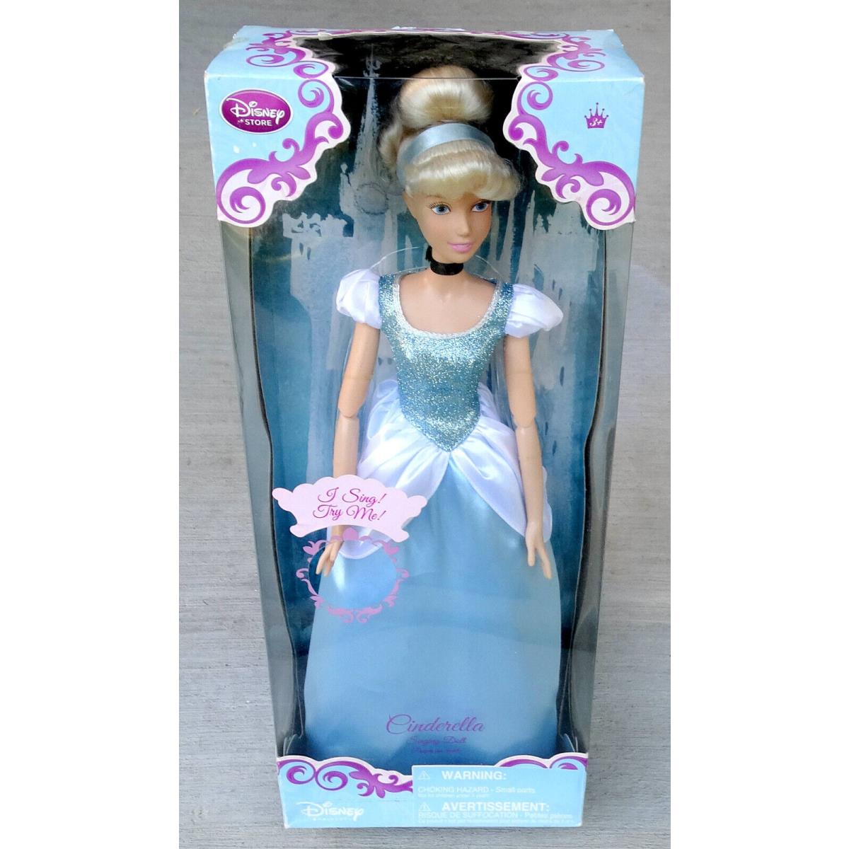 Disney Store Cinderella 17 Singing Doll Long Hair Princess