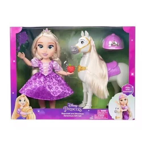 Disney Princess Rapunzel Toddler Doll 14 Tall with Companion Horse Maximus Nip