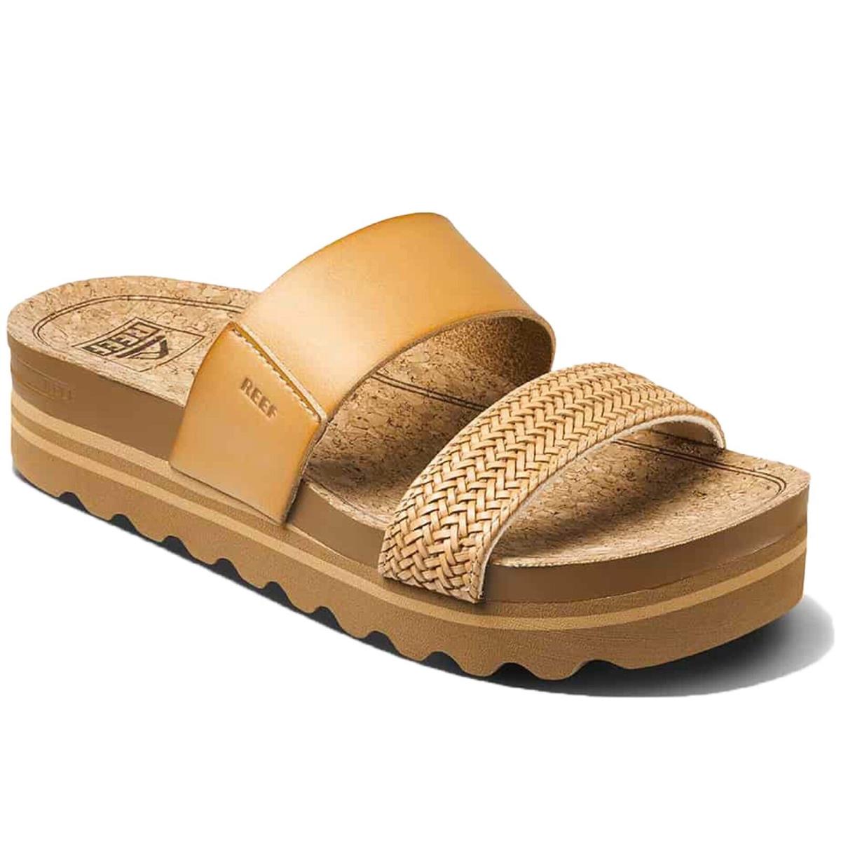 Reef CI9863 Women`s Cushion Vista Hi Natural Braid Comfort Platform Slide Sandal