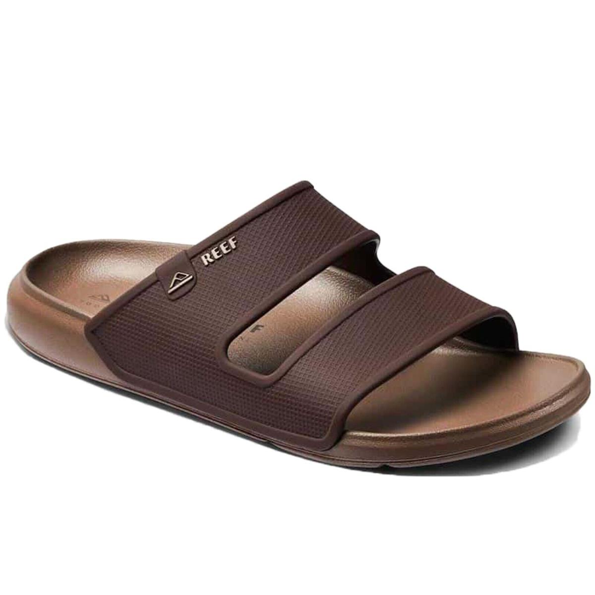 Reef CJ0348 Men`s Oasis Double Up Brown Water Friendly Beach Summer Slide Sandal