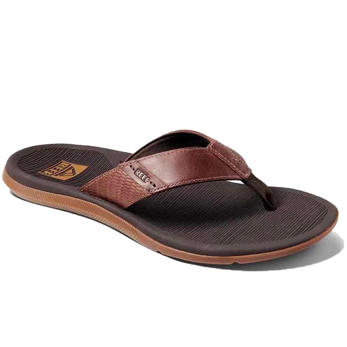 Reef CI8507 Men`s Santa Ana LE Brown Arch Support Non Slip Flip Flop Sandal