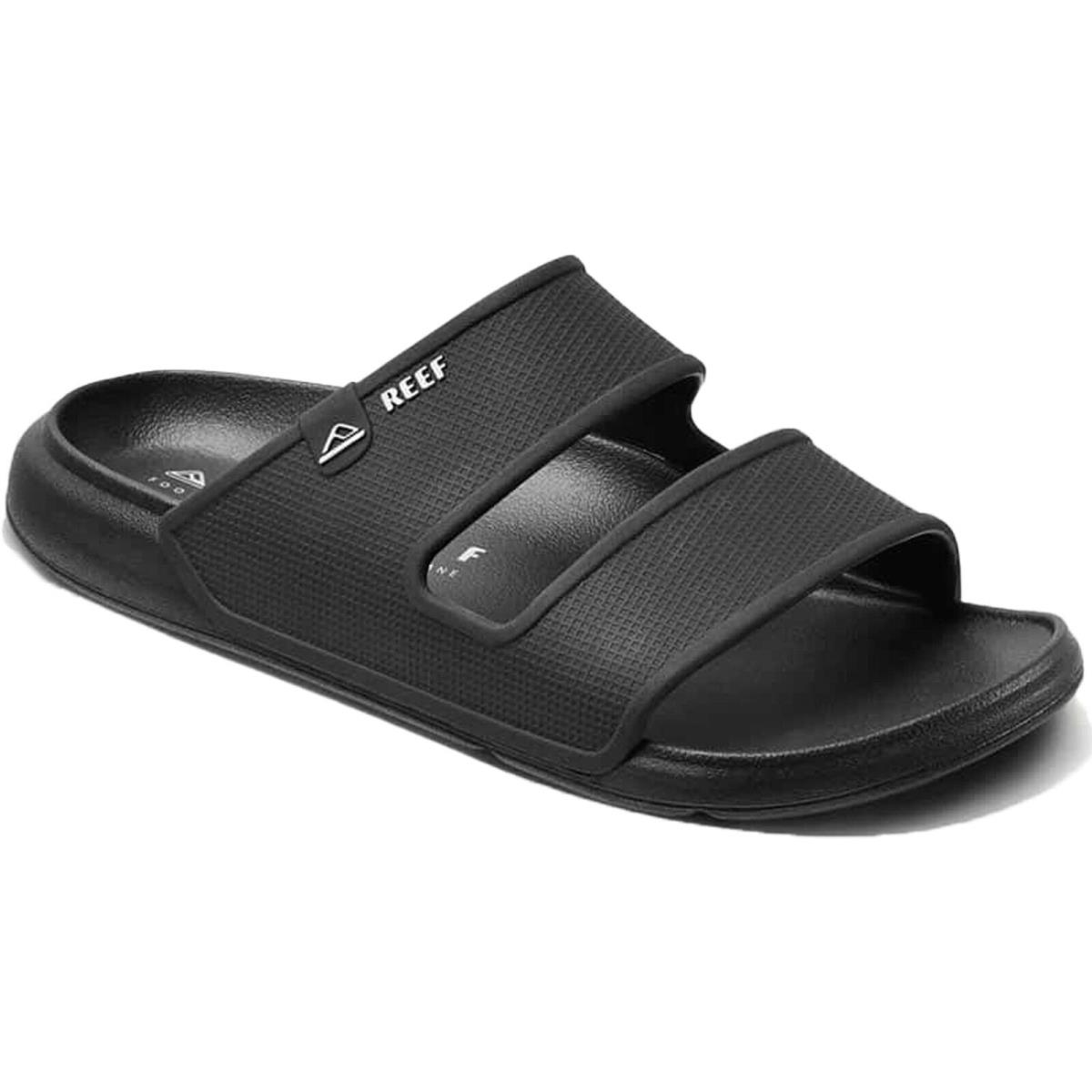 Reef CJ0366 Men`s Oasis Double Up Black Water Friendly Beach Summer Slide Sandal