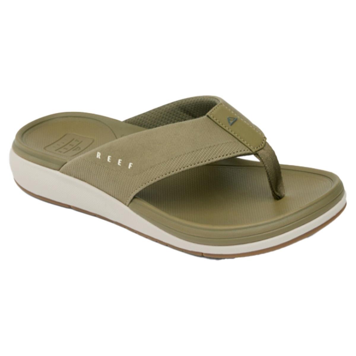 Reef CJ6750 Men`s Cushion Norte Olive Vintage Water Friendly Flip Flop Sandal