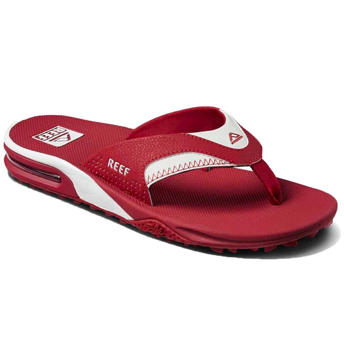 Reef CJ6402 Men`s Fanning Pregame Crimson Bottle Opener Flip Flop Thong Sandal