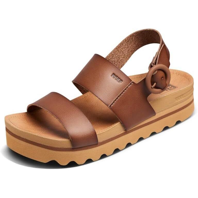 Reef Vista Hi Buckle Women`s Platform Fashion Sandal Arch Support Espresso