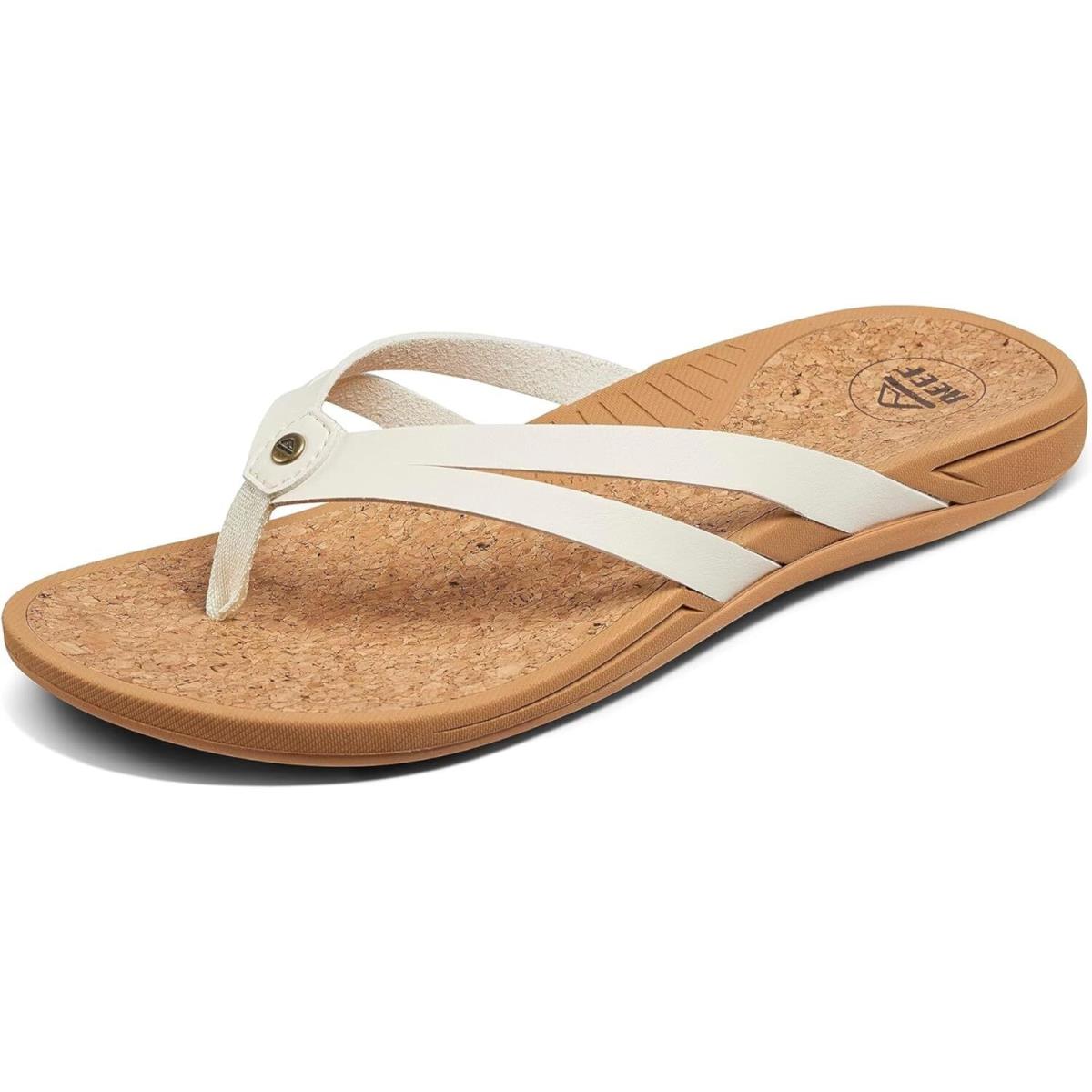 Reef Pacific Joy Women`s Flip Flop Vegan Leather Strap and Soft 11