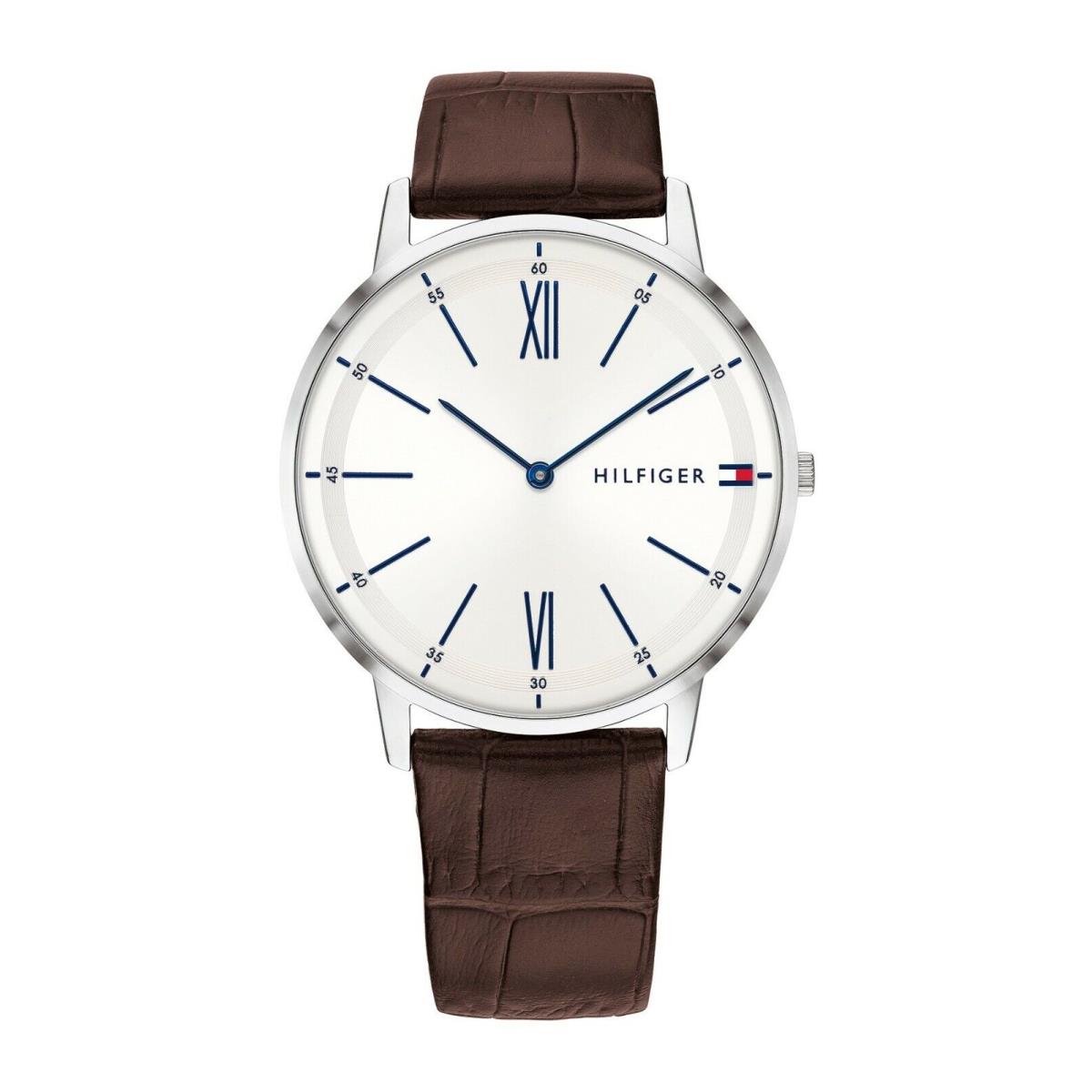 Tommy Hilfiger Men`s 1710371 Analog Display Japanese Quartz Brown Silver Watch