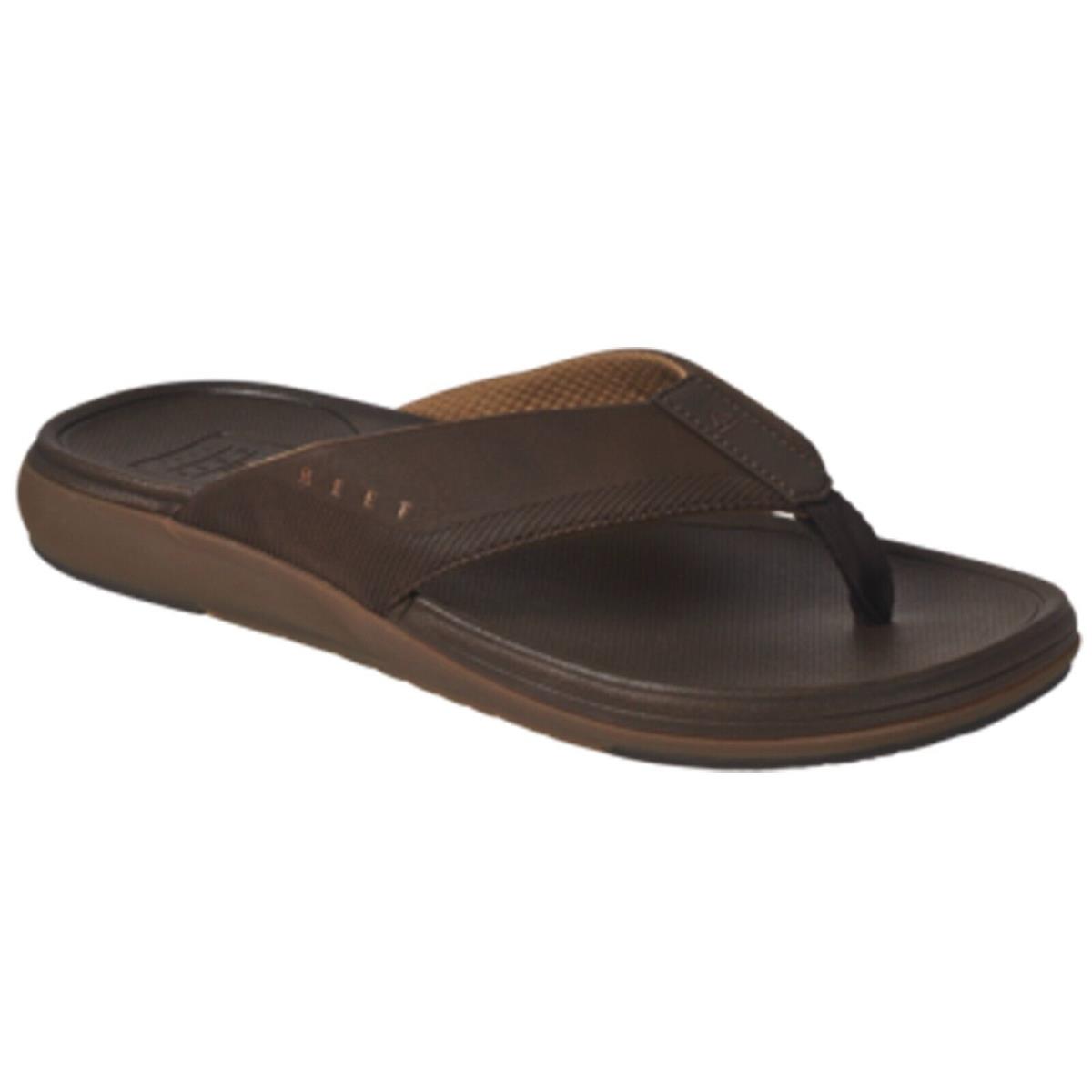 Reef CJ4045 Men`s Cushion Norte Dark Brown Water Friendly Flip Flop Sandal