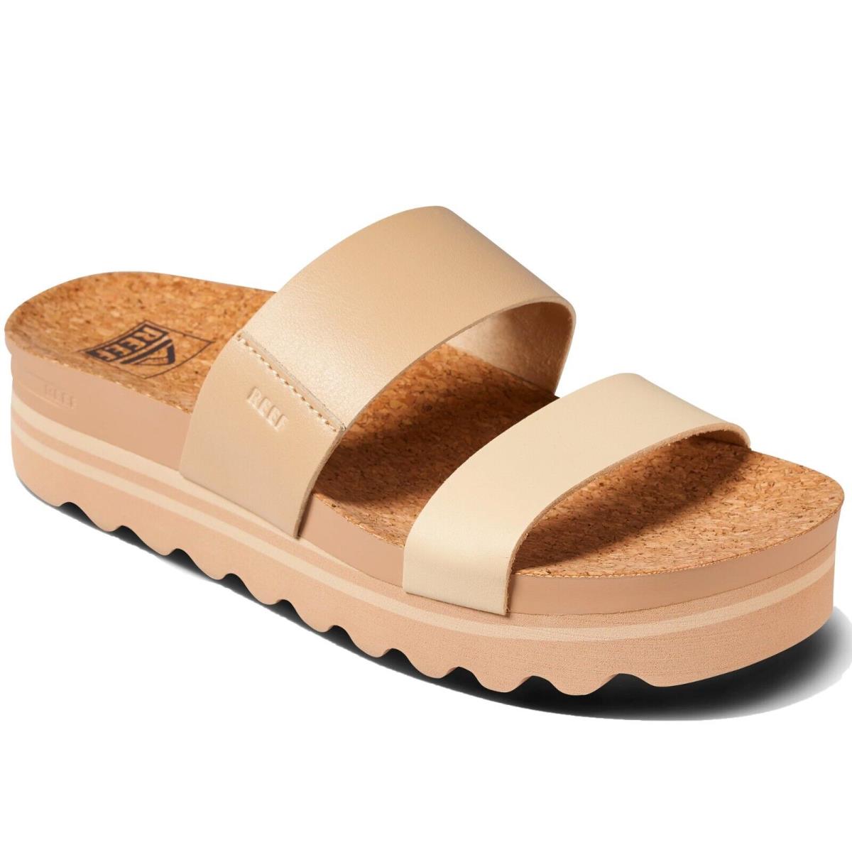 Reef CJ6061 Women`s Cushion Vista Hi Oasis Duo Comfort Platform Slide Sandal