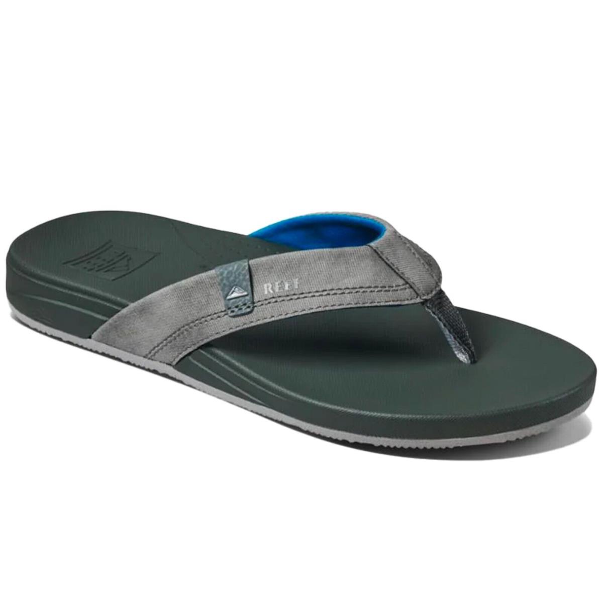 Reef CI3635 Men`s Cushion Spring Grey/blue Lightweight Flip Flop Thong Sandal