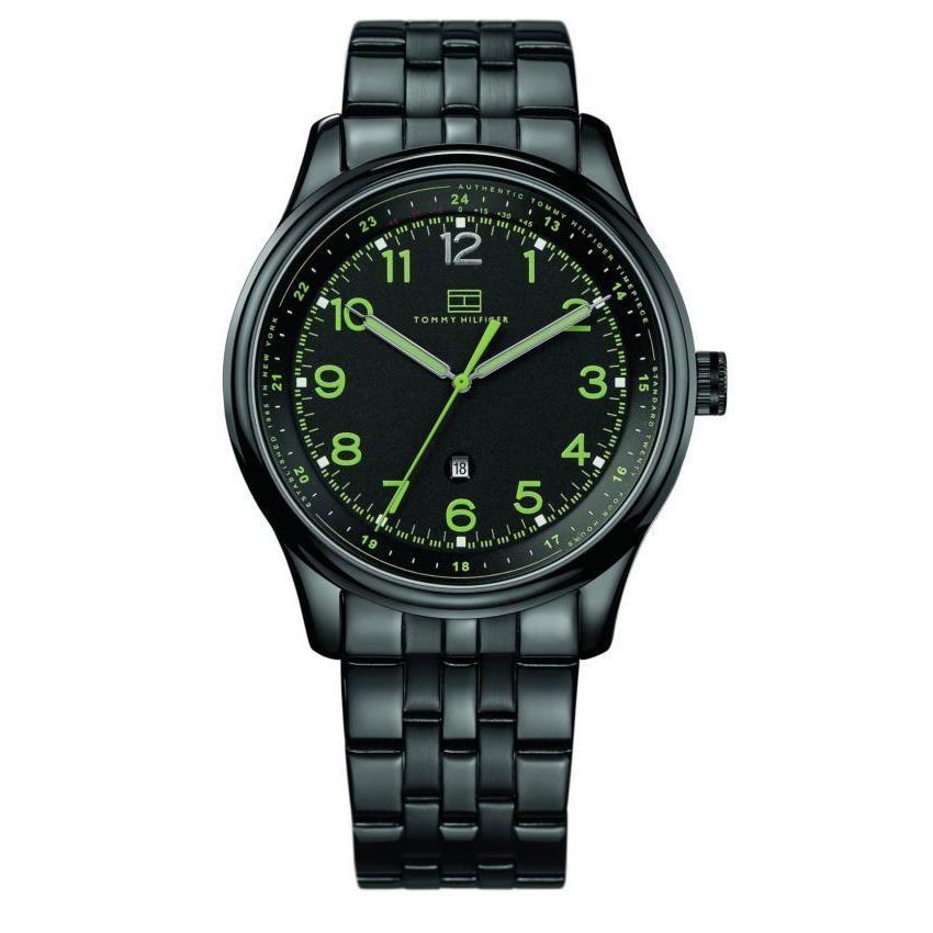 Tommy Hilfiger Men`s 1710307 Classic Black IP Case and Bracelet Watch