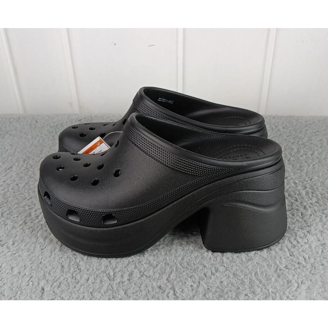 Siren Clog Crocs Size Men 7 Women 9 Black 208547-001