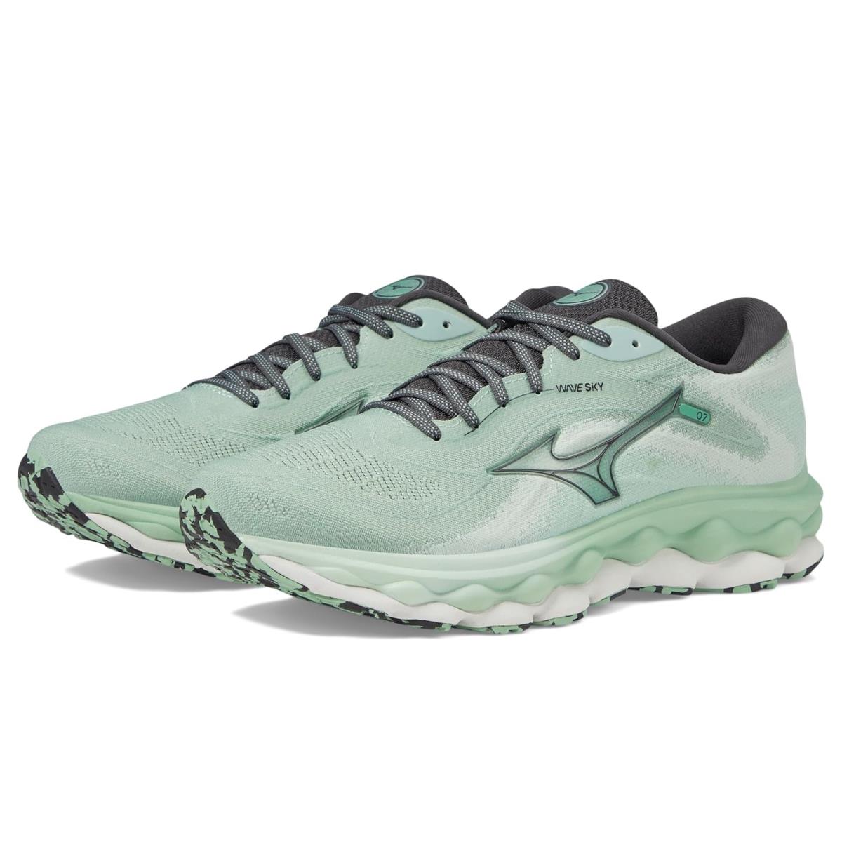 Man`s Sneakers Athletic Shoes Mizuno Wave Sky 7 Granite Green/Nimbus Cloud