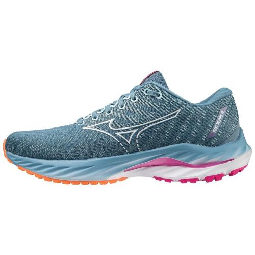 Mizuno Women`s Wave Inspire 19 Running Shoe Provincial Blue/white 6