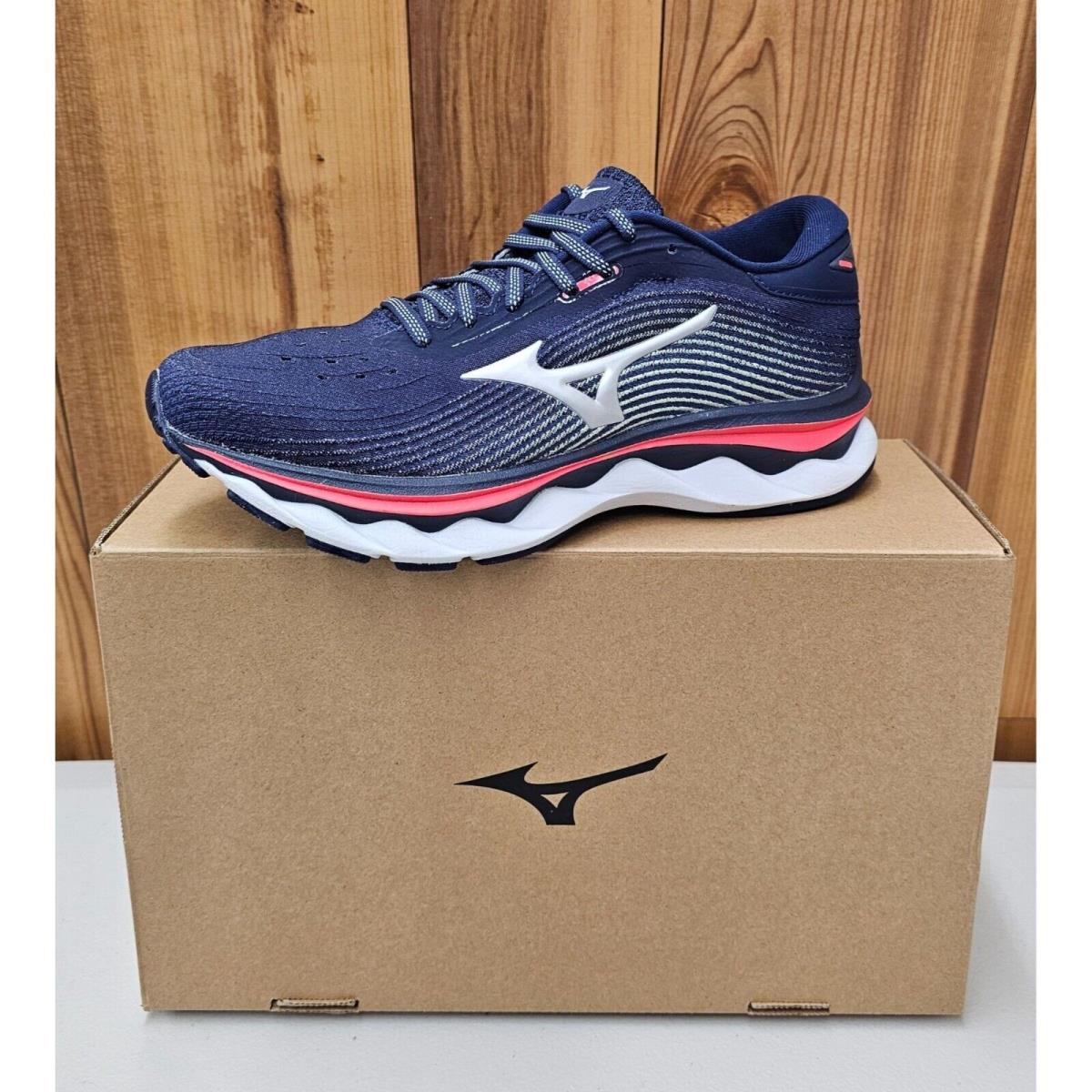 Mizuno Wave Sky 5 Navy Women`s Running Shoes Size 7