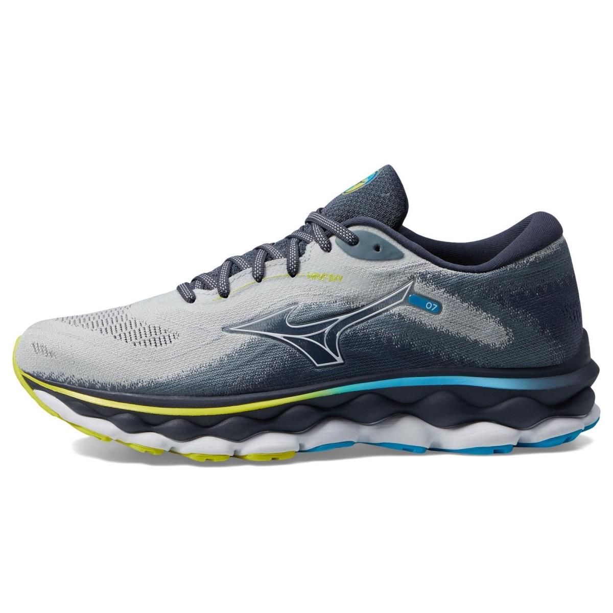 Mizuno Men`s Wave Sky 7 Running Shoe Pearl Blue-white 11