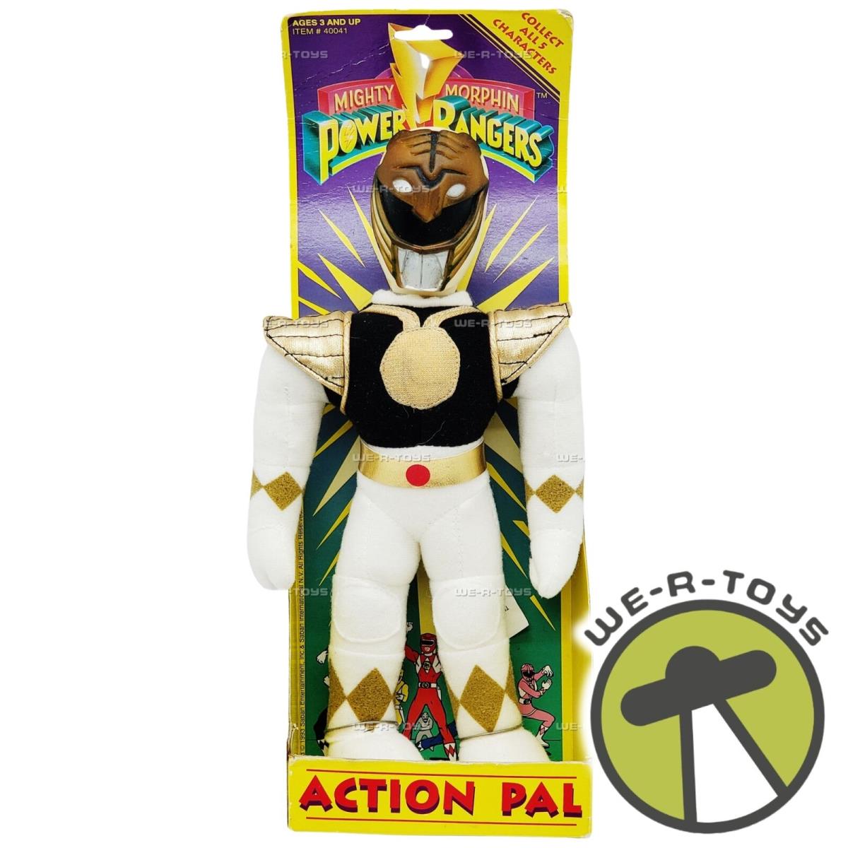 Power Rangers White Ranger Tommy Action Pal Plush Soft Toy 1993 No. 40041 Nrfp