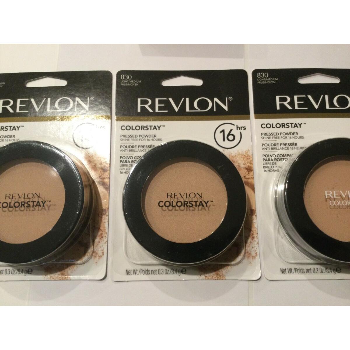 Lot OF 3 - Revlon Colorstay Pressed Powder - You - and Sealed Light/Medium #830