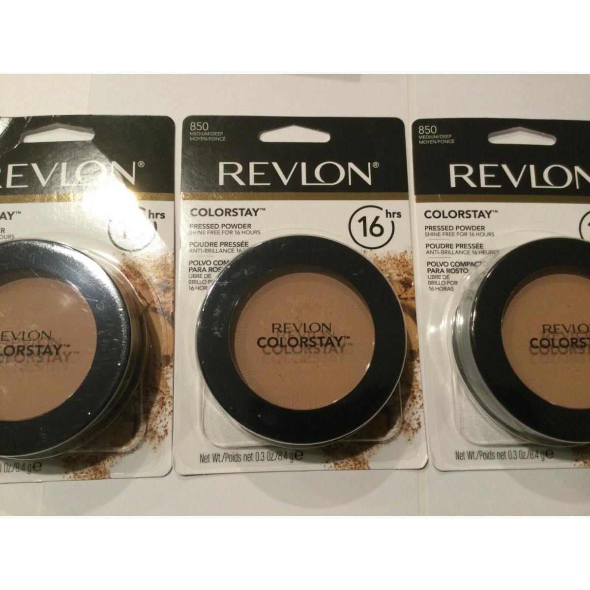 Lot OF 3 - Revlon Colorstay Pressed Powder - You - and Sealed Medium /Deep #850