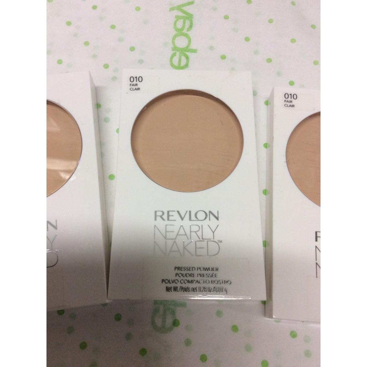 Lot OF 9 - Revlon Nearly Naked Pressed Powder - Fair 010 - All /