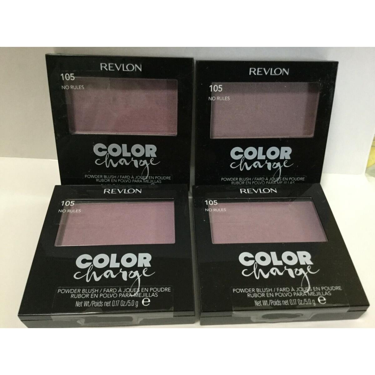 Lot OF 4 - Revlon Color Charge Powder Blush 105 No Rules Full Size