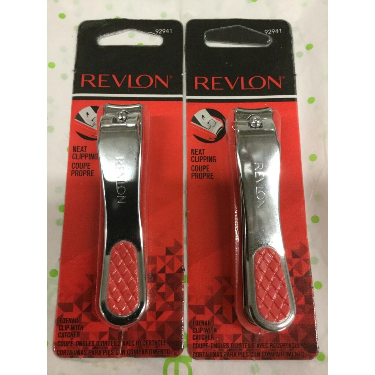 Lot OF 2 X Revlon What a Catch Toenail Clip with Catcher and Sealed