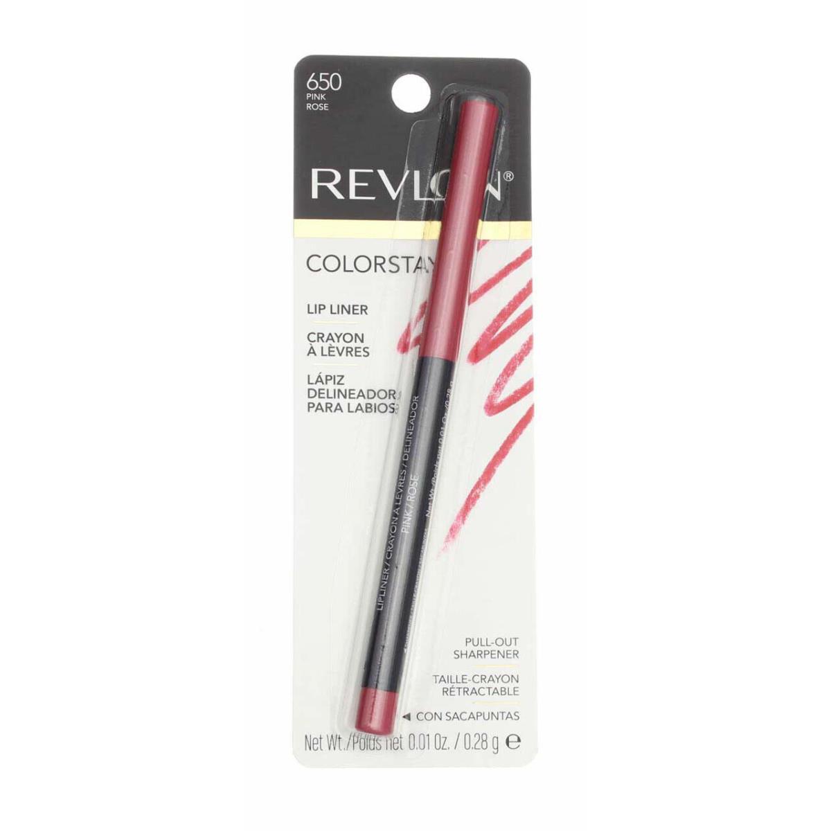 4 Pack Revlon Colorstay Lipliner Pink 650 0.01 oz