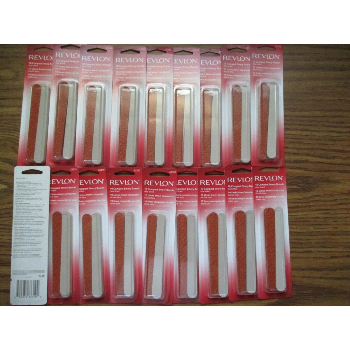 Lot of 18 Revlon Compact Nail File Dual Sided Emery Boards 10 Count Each