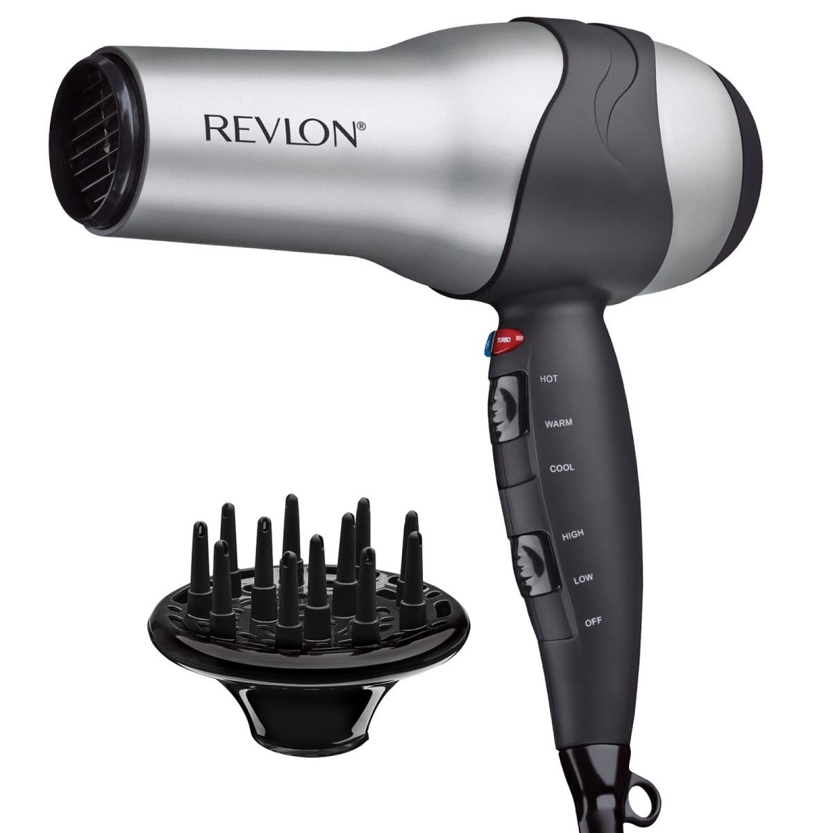 Revlon 1875W Turbo Ceramic + Ionic Hair Dryer Gray