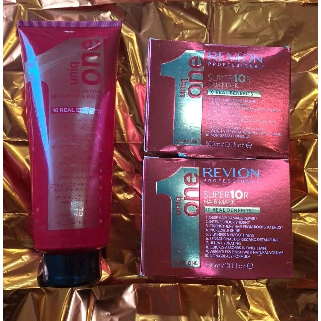 Revlon Uniq 1 All In One Shampoo 300ml Plus 2 Mask 300ML 10 Benefit. Special