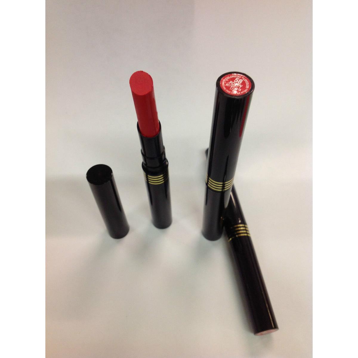 Lot OF 3 Revlon Colorstay Lipcolor Lipstick Poppy 58 New