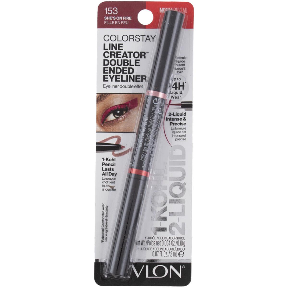 6 Pack Revlon Colorstay Double Ended Waterproof Eyeliner She`s On Fire 153