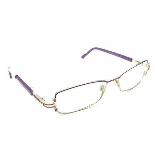 Cazal Mod 498 Col 666 Women`s Lilac Pink Gold Rectangular Eyeglasses 52-16 130