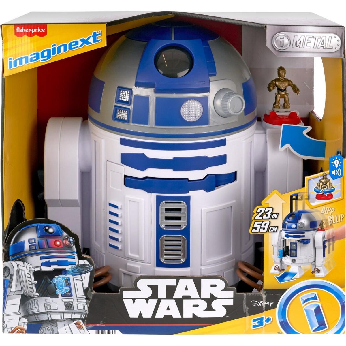 Imaginext Star Wars R2-D2 Toy with Lights Sounds C-3PO Diecast Character 3+