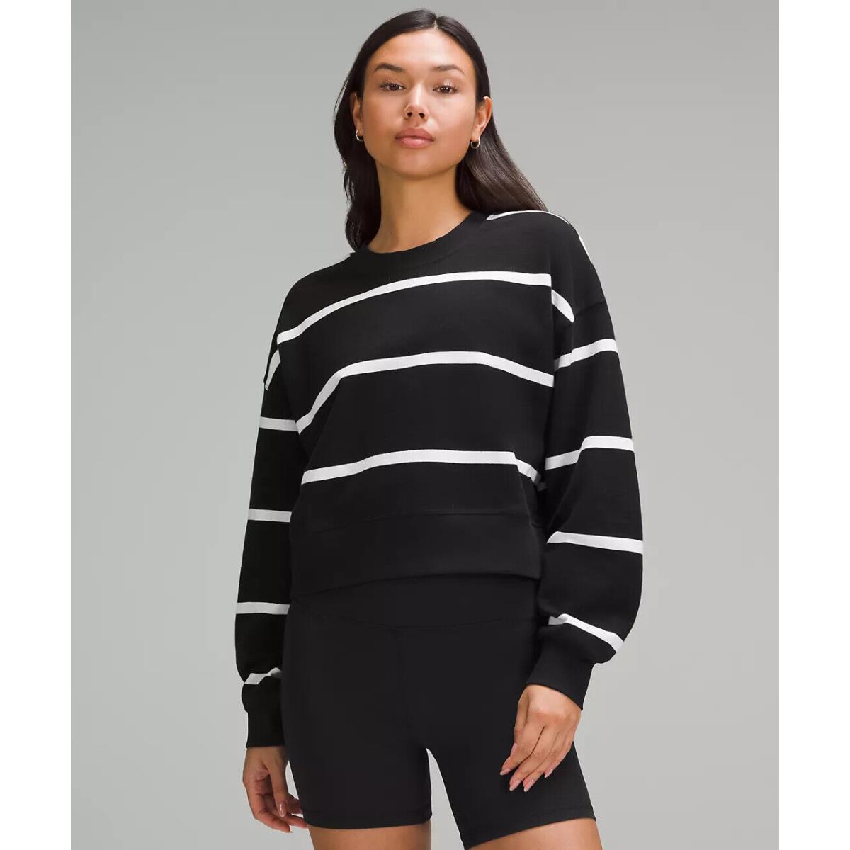 Lululemon Perfectly Oversized Cropped Crew Stripe