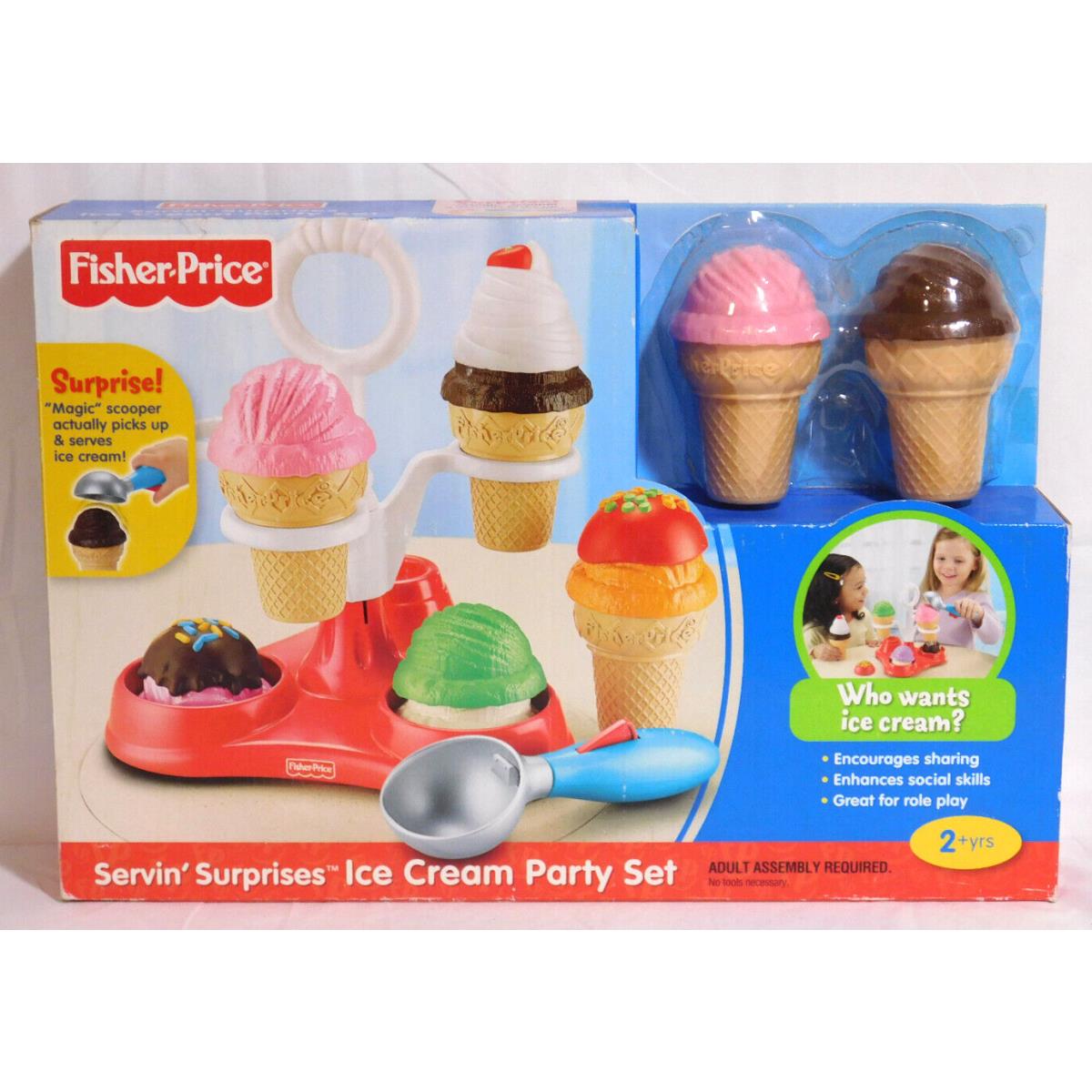 Fisher Price Servin Surprises Serving Fun Food Ice Cream Party Set